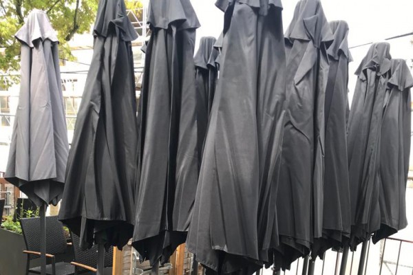 Ollopa parasol 270 cm in black