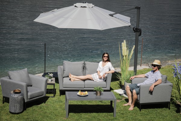 Valeria Garten Lounge Set in Grau