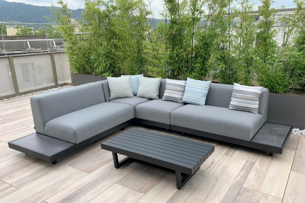 Lounge de jardin Toronto en gris