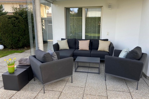 Adora outdoor sofa + 2 armchairs in anthracite