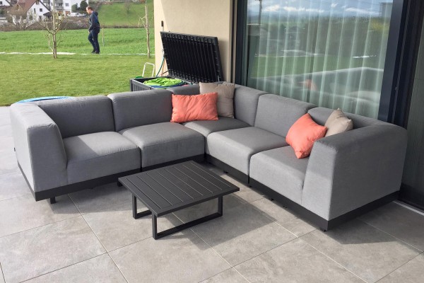 Camila garden lounge in grey