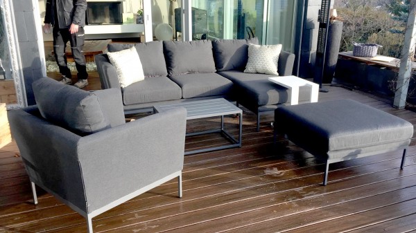 Adora outdoor sofa + 1 armchairs in anthracite