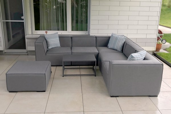 Arabella Garten Lounge Fabric in Grau