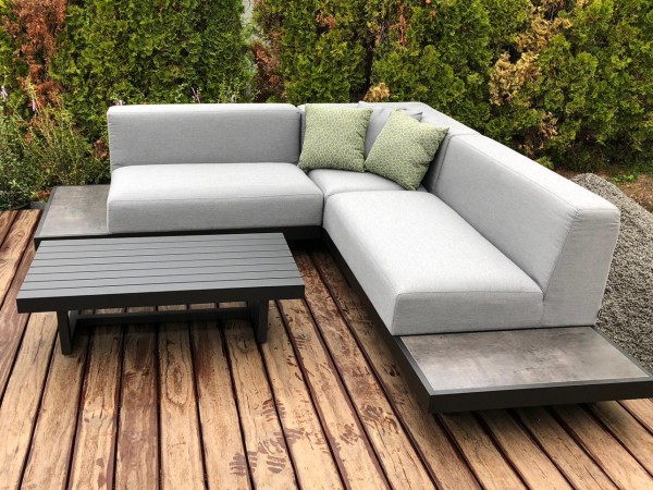 Torontino Stoff Garten Lounge Set in Grau