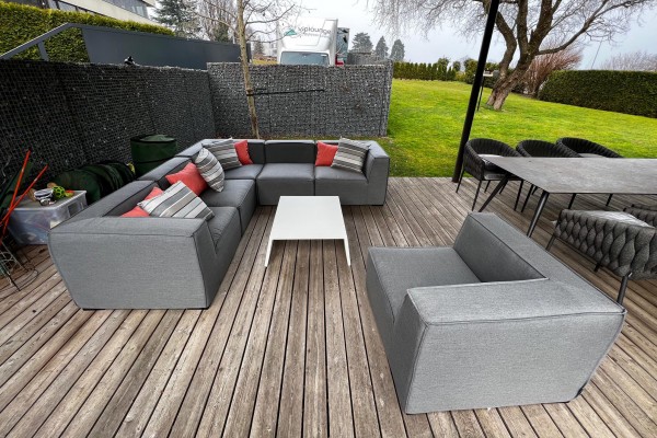 Lounge de jardin Arabella en gris