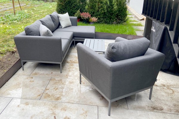 Adora outdoor sofa + 1 armchairs in anthracite