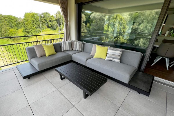 Lounge de jardin Candela en gris
