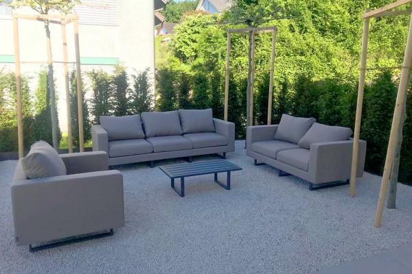 Lounge de jardin Enja en gris