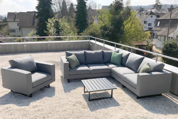 Marisol Deluxe garden lounge in grey