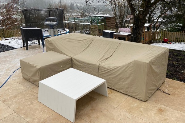 Adriane garden lounge made of Sunbrella in sand brown