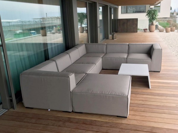 Yago Deluxe weatherproof lounge in sand brown