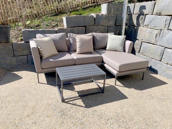 Brooks outdoor sofa + 1 armchair in sand brown