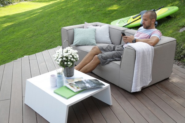 Amira Deluxe all-weather lounge in grey