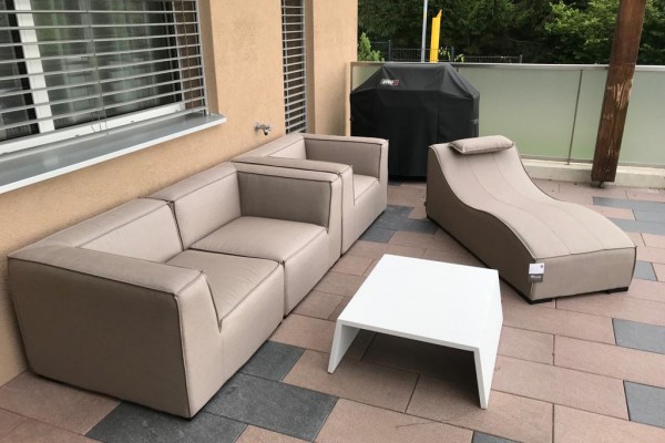 Amira Deluxe all-weather lounge in grey