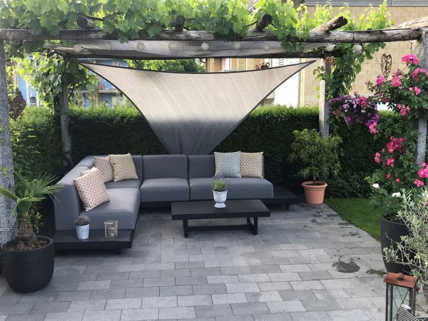 Lounge de jardin Candela en gris