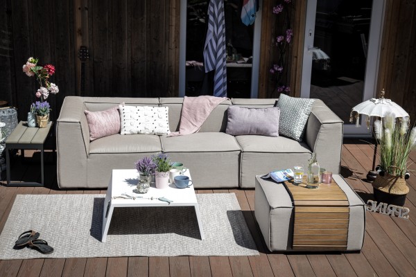 Lounge de jardin Alisa en Sunbrella en brun sable